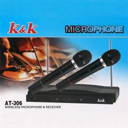 Microphones Professional Wireless Microphones Kit Home Bar Karaoke KTV Microphone Receiver System Condenser Microphone Set