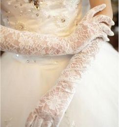 White or ivory Brand new Satin gauze Finger elbow Length Gloves Bridal Wedding Gloves Bridal Gloves for Wedding Quinceanera Prom o8995014