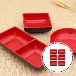 Plates 6 Pcs Soy Sauce Vinegar Dish Seasoning Dipping Bowls Relish Plate Flavor Simple Tableware Sashimi