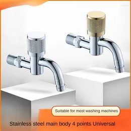 Bathroom Sink Faucets Stainless Steel Integrated Washing Machine Faucet 4 Points