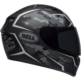 Stay Stealthy on the Road with Bell Qualifier Full Face Helmet in Invisible Camo Matte Black/White - XL Size for Maximum Protection and Style