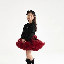 Lush Small Baby Girls Tutu Skirt for Kids Children Puffy Tulle Skirts for Girl born Party Princess Girl Clothes 1-15 Years 240329