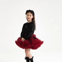 Gonna per bambini piccoli lussureggianti per bambini bambini gonfie gonfie di tulle per ragazza nata per la festa principessa vestiti da ragazza 1-15 anni 240329