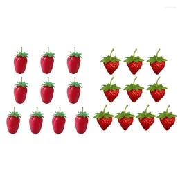 Party Decoration 10pcs Realistic Fruit Artificial Strawberry Simulations Decorative Fake Model Display Pography Props Toy