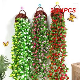 Decorative Flowers 2/3/4PCS Wedding Decor Realistic Elegant Fake Flower Garland Trendy Home Vine Versatile Exquisite Durable Garden