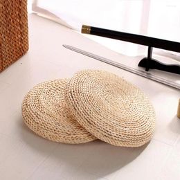 Pillow Practical Tatami Flexible Round Straw Weave Handmade Comfortable Shape Seat For Porch