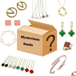 Other Festive Party Supplies Luxury Gifts Designer Jewelry Blind Box Lucky Mystery One Random Necklace Bracelet Earrings Rings And Dhlnv