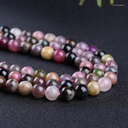 Loose Gemstones Natural Tourmaline Stone Mixed Colour Beads Gemtone Diy For Jewellery Making Strand 15