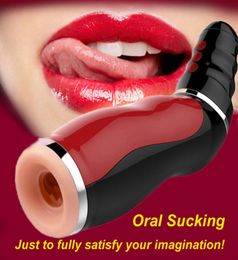 Real Oral Sucks Male Masturbator Deep Throat Clip Suction Sex Machine Induced Vibration Sex Moan Intimate Goods Sex Toys for Men S8385532