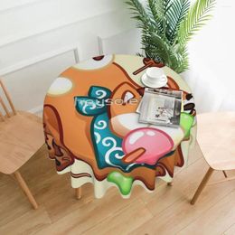 Table Cloth Kawaii Dango Shiba Tablecloth 60in Round 152cm Soft Home Decor Indoor/Outdoor