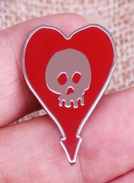 rock band red heart skull pin Cute Anime Movies Games Hard Enamel Pins Collect Metal Cartoon Brooch9368662