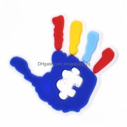 Jewelry Autism Awareness Puzzle Clog Charms For Shoe Decorations Accessories Pvc Clog Wirstband Bracelets Charm Buttons Gift Kids Boy Dhhtn