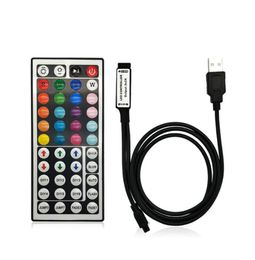 44 Keys USB RGB LED Controller RF Wireless Mini Remote Control DC5V 12A For 3528 5050 SMD RGB LED Light StripsTV Background Light4396766