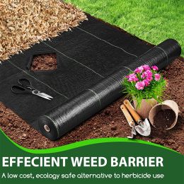 Covers Heavy Duty Weed Barrier Landscape Fabric Black Woven Sheet UV Tear Resistant Ground Cover Gardening Mat for Driveway Control