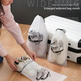 Storage Boxes Frosted Water Proof Daily Tidy Convenient Port Capacity Household Carry Foldable Shoe Bag Dust-proof Travel Drawstring