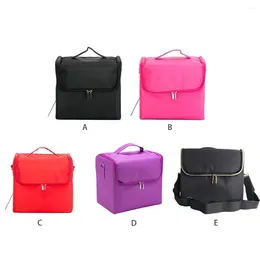 Storage Boxes Professional Makeup Bag With Waterproof - For Traveling Large Capacity Cosmetic Case Organizer Tool Box