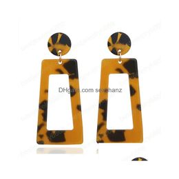 Dangle Chandelier Acrylic Earrings Big Statement For Women Resin Geometric Drop Bohemia Jewellery Gift Delivery Dhyhx