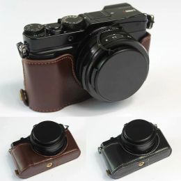 Cameras Genuine Real Leather Half Camera Case Grip for Panasonic Lx100/lx100 Mark Ii