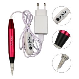 est Professional Makeup Tattoo Pen Machine Permanent Eyebrow Lip Contour Beauty Art Gun with Cartridge Needles 240327