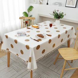 Table Cloth Japanese Cotton Linen Waterproof And Oil-proof Wash Thickened Tablecloth Art Northern Europe Ins Wind