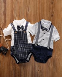 80 cm Baby Clothing Gentleman OnePiece Onesie Baby Summer CrossBorder Short Sleeve New Triangle Rompers Factory Whole1831479