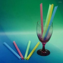 Drinking Straws 100pcs Colorful Large Mixed Colors For Pearl Bubble Milk Tea Smoothie Party Plastic 21 Cm X 1cm Bar Accessories