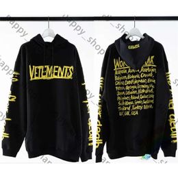 2021fw Vetements Black Rhinestone Hoodie Men Women Reflective Flash Drill Bling Hoodies Vtm Sweatshirts 226