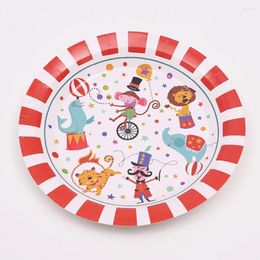 Disposable Dinnerware 42pcs Birthday Party Banners Adorable Circus Theme Set Paper Cup Plates Napkins Supplies