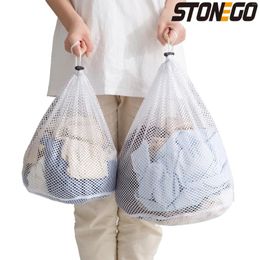 Laundry Bags STONEGO 1PC Bag - Anti-Deformation Mesh Drawstring Large Capacity For Washing Machine Clothes Storage