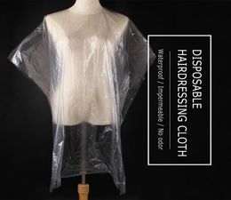 Disposable Hairdressing Cape Shawl Perm Dyed Hair Cape Gown Hair Salon Capes Transparent Scarf Waterproof Membrane Cloth 90x135cm 7797301