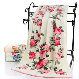 Towel 140x72cm Super Absorbent Quick-drying Soft Peony Flower Printing Towels Bathroom Facecloth Home Textile El Supplies