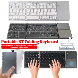 Gadgets Foldable Portable Keyboard with Touchpad Wireless Keyboard Lightweight Dustproof Bluetoothcompatible for Universal Tablet Phone