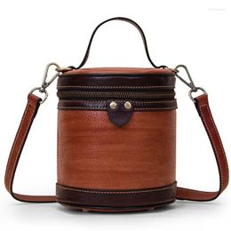 Bag Form Retro Genuine Leather Small Handbag Women 2024 First Layer Cowhide Shoulder Messenger Bags Ladies Mini