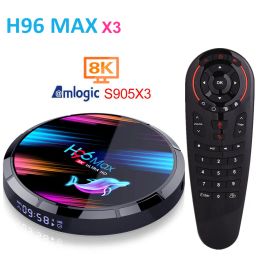 Box H96 MAX X3 Smart TV Box Android 9.0 Amlogic S905X3 4GB 128GB 2.4G/5G 1000M WIFI BT4.0 Google Media Play H96MAX Andorid TV Box