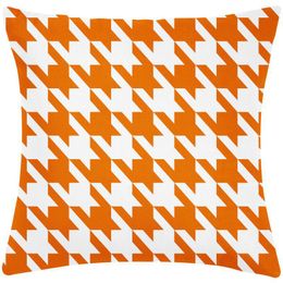 Nordic Orange Light Luxury Designer Sofa Pillow Simple Orange Red Geometric Cushion Orange American Back Cover