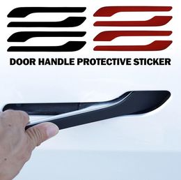 4PCS Car Door Handle Wrap Cover For Tesla Model 3 Y Carbon Fiber Protector Sticker For Tesla 2021 M3 Antiscratch Accessories3224668