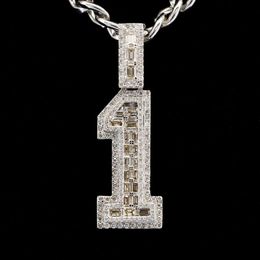 Custom Jewellery Blingbling Silver Name Letter Initial Moissanite Diamond Iced Out Charms Pendant Necklace