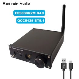 Radio Rod Rain Audio Es9038q2m Dac Qcc5125 Bluetooth 5.1 Aptxhd Ldac Aptxadaptive Sound Decoder Audio Dac