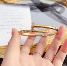 Designer Screw Bracelet Fashion Luxury Jewelrys Trendy Bangle 18K Gold Plated Titanium Steel Diamond for Women Men Nail Bracelets designer Jewelry Bracelet