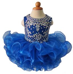 Baby Girls Beaded Pageant Dress Cupcake Tutu Flower Girl Dress Infant Baby Girl Toddler8914953