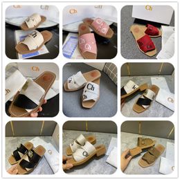 Gestickte Hausschuhe Frauen Sandalen Sommer Beach Streifen lässig flache Slipper Sliders Frauen Damen Flip Flops Stickbuchstaben