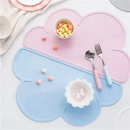 Table Mats Kitchen Cloud Shape Silicone Baby Place Mat Non-slip Heat Resistant Waterproof Dinning Bowl Plate