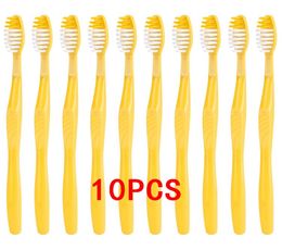 10 Pcs el disposable toothbrush and toothpaste whitening set wash mouthwash toothbrush dental supplies whole8843973