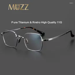 Sunglasses Frames 2024 Pure Titanium Glasses Super Light Square Prescription Eyeglass Myopia Hyperopia Eyeglasses High-Quality Eyewear