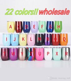 cheapest 12oz Wine Glass Tumbler With Lid Vacuum Insulated Stainless Steel wine tumbler Stemless Wine Glasses 6631201