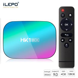 Box HK1 BOX 8K 4GB 128GB TV Box Amlogic S905X3 Smart TV Box Android 9.0 1000M Dual Wifi 1080P 4K Set Top Box HK1 Box Media Player