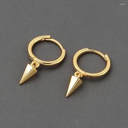 Dangle Earrings 2024 Long Triangle Cone Pendant Female Ear Buckle Shiny Cold Punk High-End Elegant Jewellery Gift