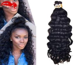 Human Braiding Hair Bulk 3Pcs 150gram No Attachment Mongolian Afro Deep Curly WaveHannah product2322752