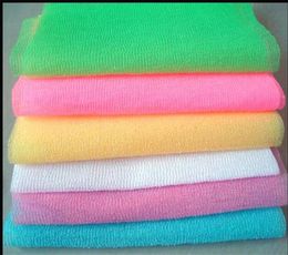 Nylon Mesh Bath Shower Body Washing Clean Exfoliate Puff Scrubbing Towel Cloth Scrubbers Bath Tools RRA29178658026