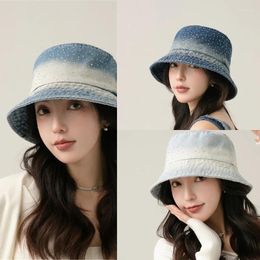 Berets Bucket Hat Denims Unisex Fisherman Dress-up Party Casual Wear